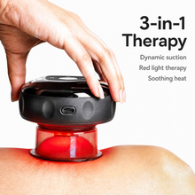 3-in-1 therapy: dynamic suction, red light therapy, soothing heat